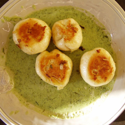 gefüllter Polenta-Hack-Fenchel – zunehmend wild
