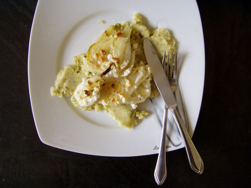 Fenchel-Gratin mit Fenchel-Kartoffel-Püree