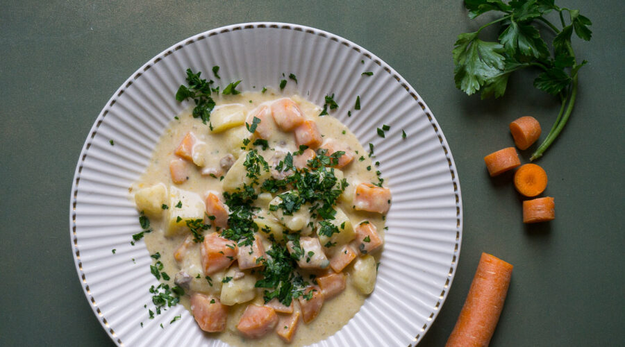 Karotten-Kartoffel-Ragout mit Béchamel