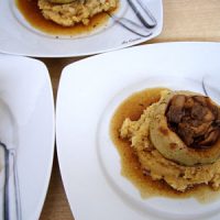 Mit Shiitake gefüllte Kohlrabi