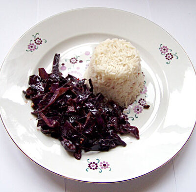 Rotkohl aus dem Wok